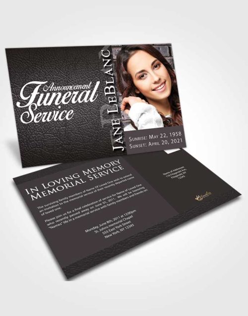 Funeral Announcement Card Template Lustful Passion