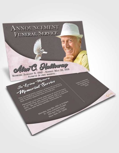 Funeral Announcement Card Template Lustful Peace of Mind