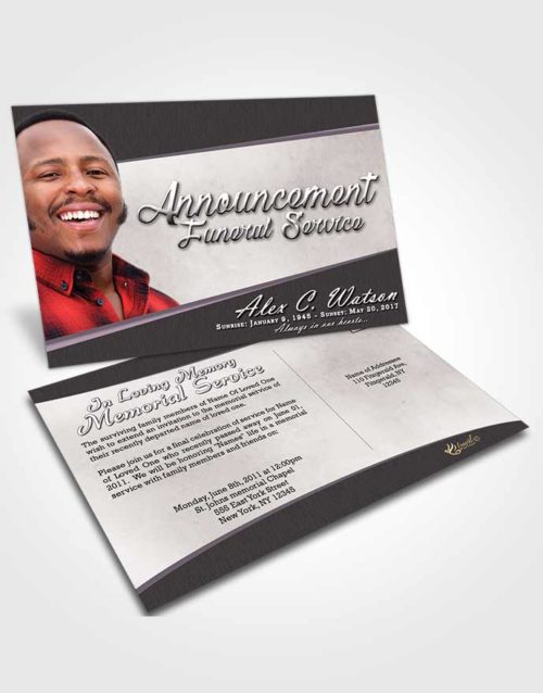 Funeral Announcement Card Template Lustful Vitality