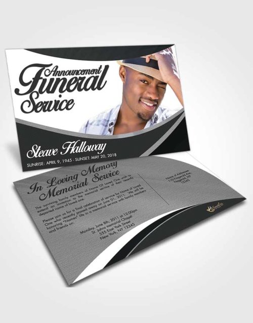 Funeral Announcement Card Template Majestic Diligence
