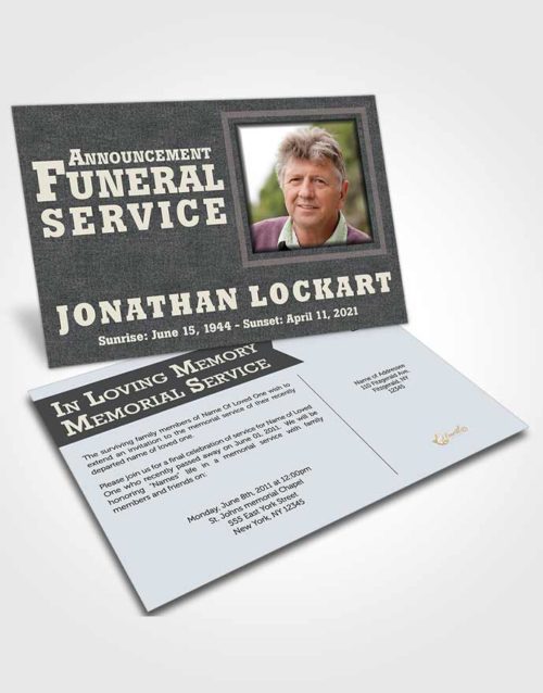Funeral Announcement Card Template Majestic Intensity