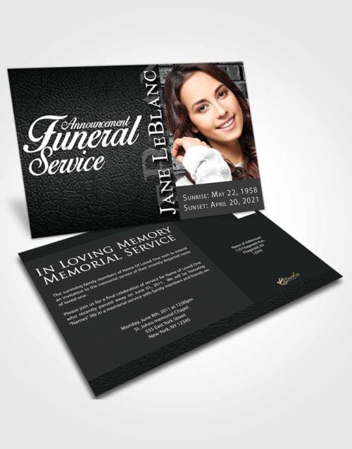 Funeral Announcement Card Template Majestic Passion