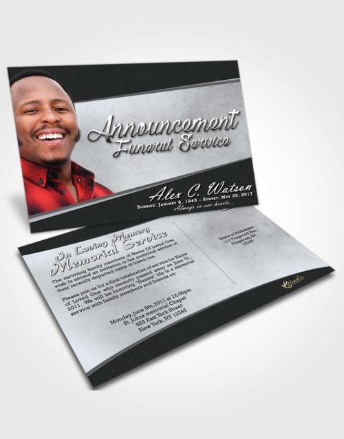 Funeral Announcement Card Template Majestic Vitality