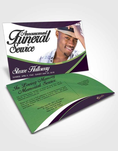 Funeral Announcement Card Template Mellow Diligence