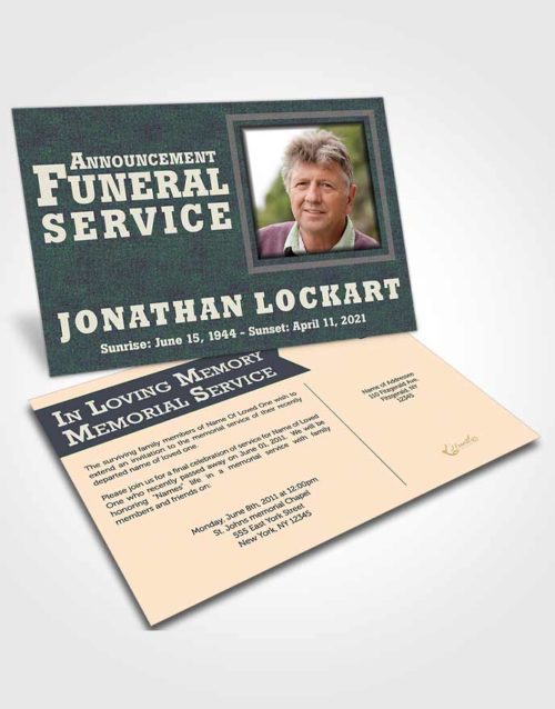 Funeral Announcement Card Template Mellow Intensity