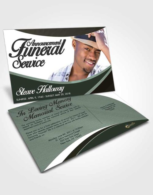 Funeral Announcement Card Template Morning Diligence