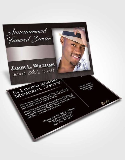 Funeral Announcement Card Template Morning Force