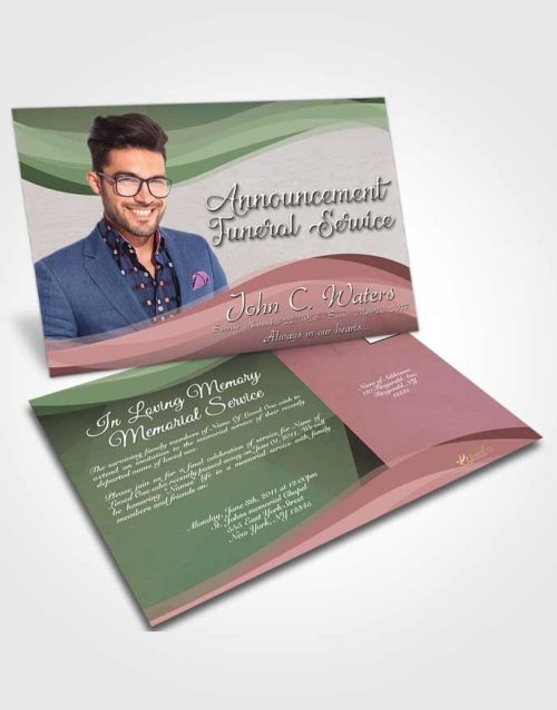 Funeral Announcement Card Template Morning Fortitude