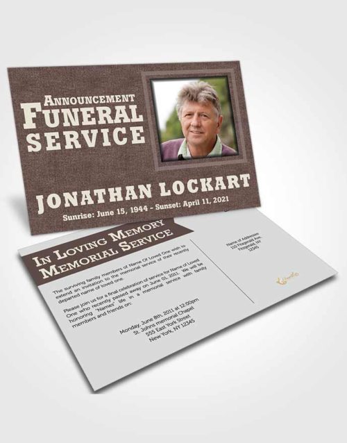 Funeral Announcement Card Template Morning Intensity
