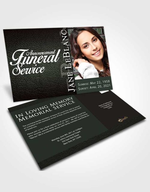 Funeral Announcement Card Template Morning Passion