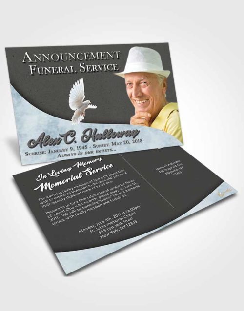 Funeral Announcement Card Template Morning Peace of Mind