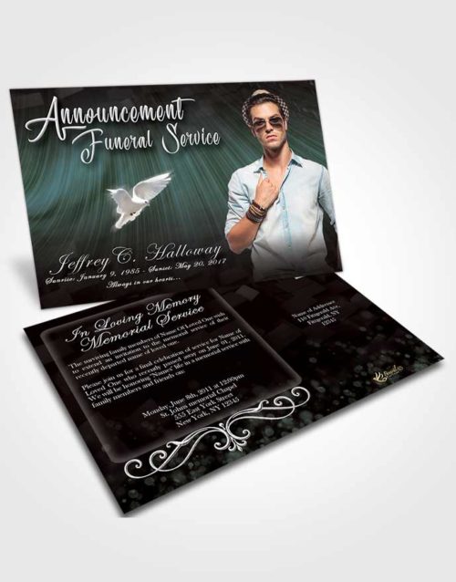 Funeral Announcement Card Template Morning Strength