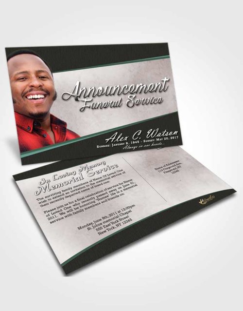 Funeral Announcement Card Template Morning Vitality