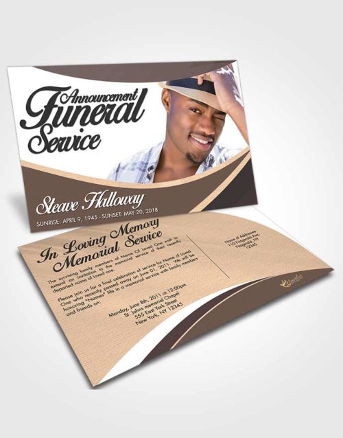 Funeral Announcement Card Template Mystical Diligence