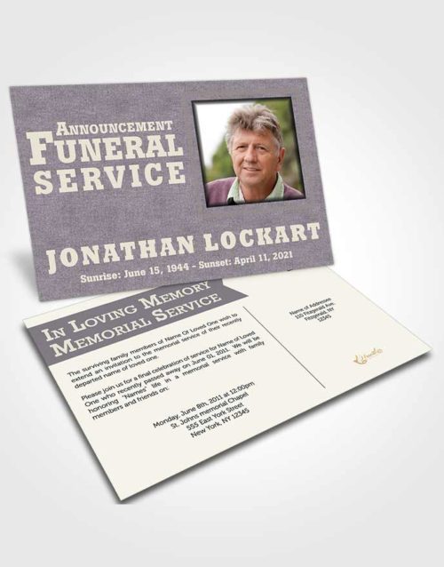 Funeral Announcement Card Template Mystical Intensity