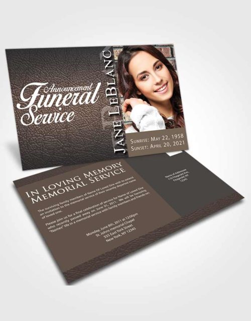 Funeral Announcement Card Template Mystical Passion