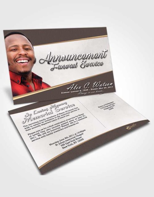 Funeral Announcement Card Template Mystical Vitality