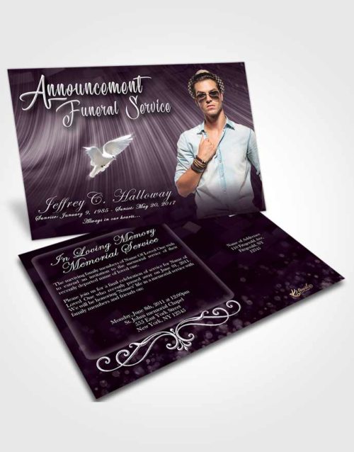 Funeral Announcement Card Template Natural Strength