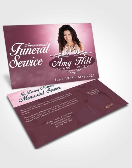 Funeral Announcement Card Template Ocean Sympathy