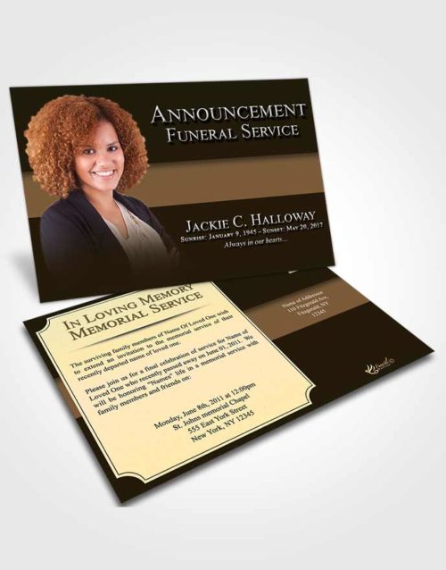 Funeral Announcement Card Template Pacific Nobility