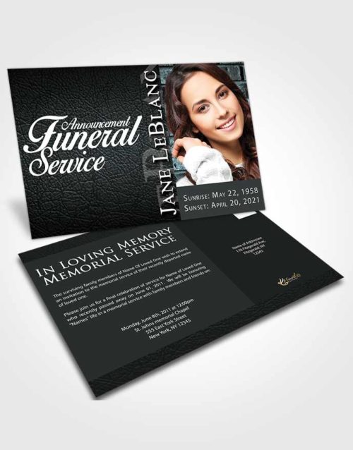 Funeral Announcement Card Template Paramount Passion