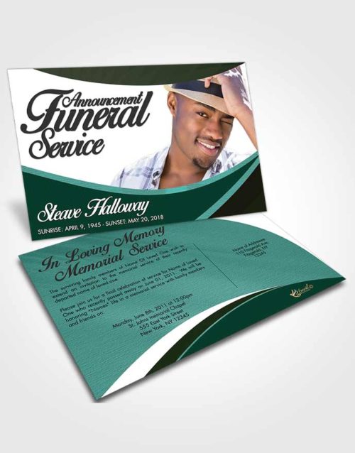 Funeral Announcement Card Template Passionate Diligence