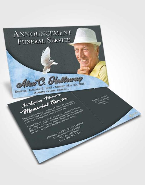 Funeral Announcement Card Template Passionate Peace of Mind