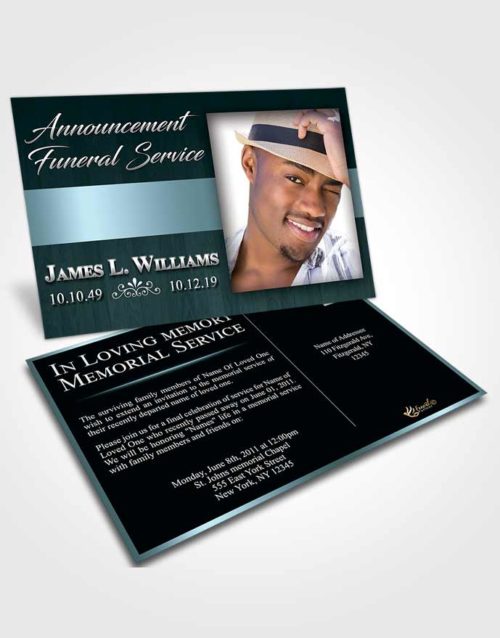 Funeral Announcement Card Template Peaceful Force