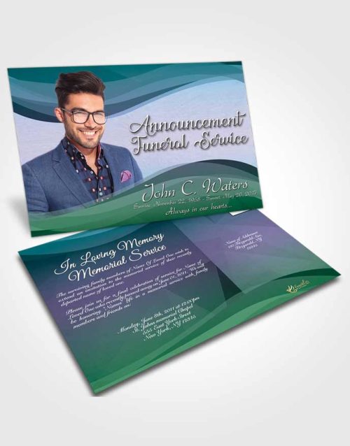 Funeral Announcement Card Template Placid Fortitude