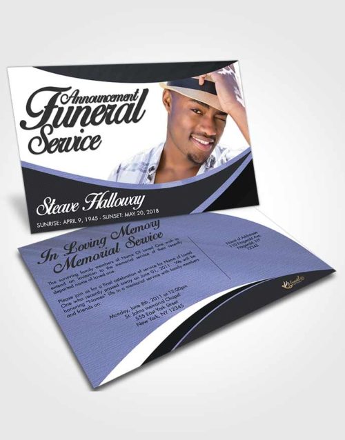 Funeral Announcement Card Template Premium Diligence