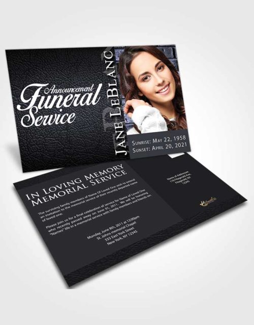 Funeral Announcement Card Template Premium Passion