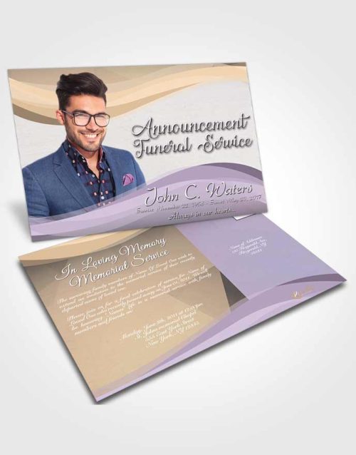 Funeral Announcement Card Template Quiet Fortitude