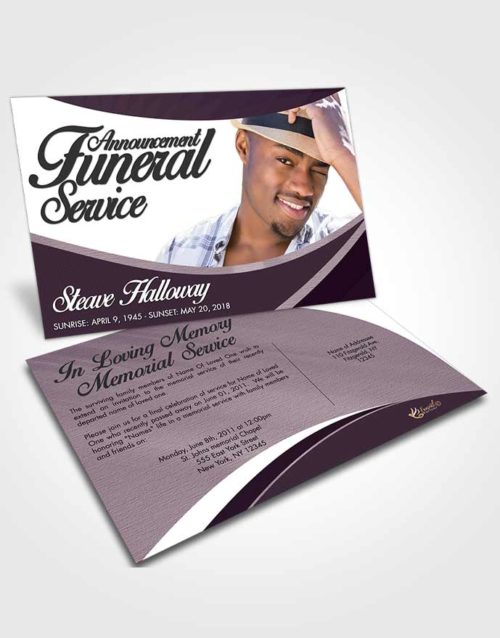 Funeral Announcement Card Template Remarkable Diligence