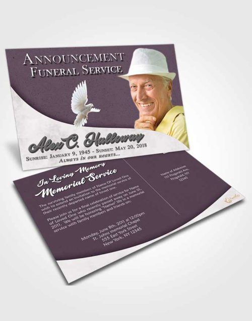 Funeral Announcement Card Template Remarkable Peace of Mind