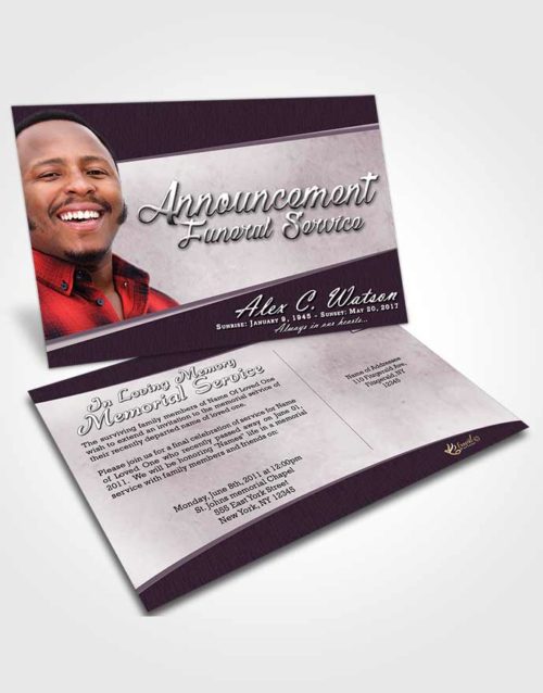 Funeral Announcement Card Template Remarkable Vitality