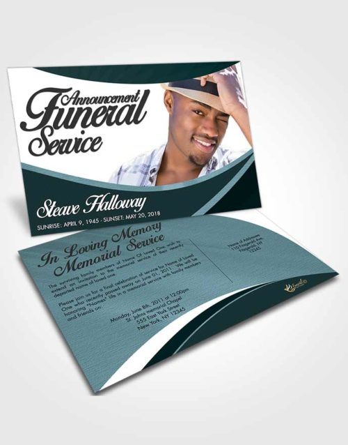 Funeral Announcement Card Template Restful Diligence