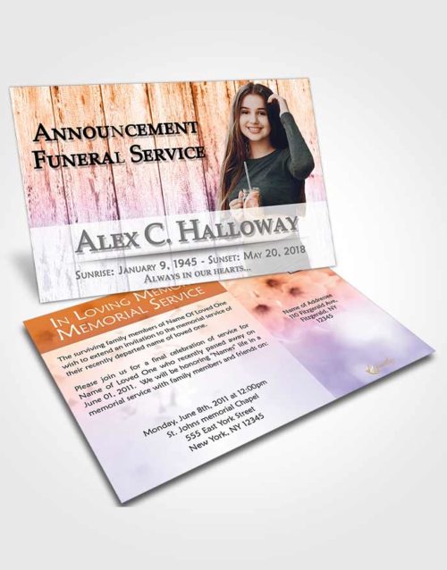 Funeral Announcement Card Template Restful Endurance