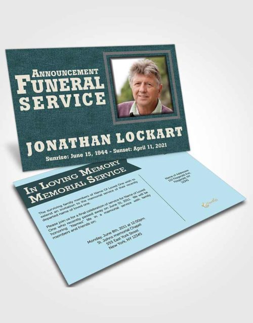 Funeral Announcement Card Template Restful Intensity