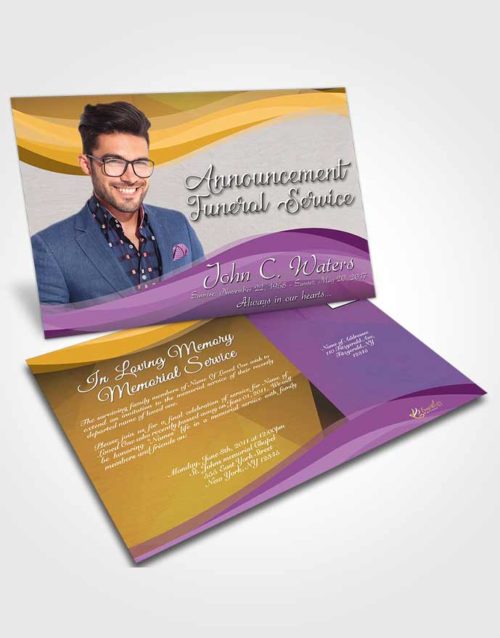 Funeral Announcement Card Template Serene Fortitude