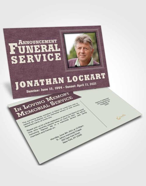 Funeral Announcement Card Template Serene Intensity