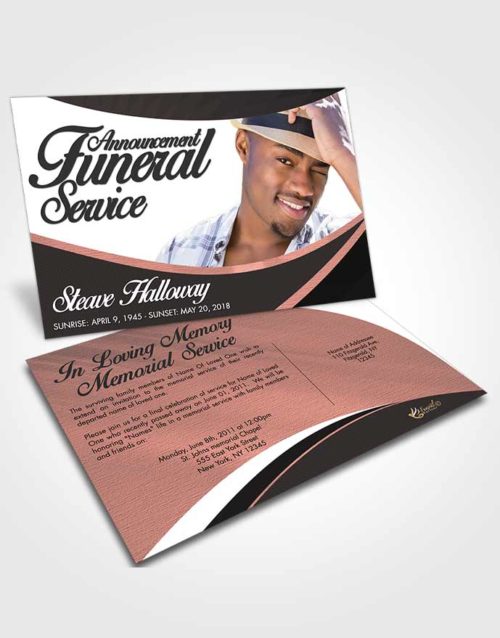 Funeral Announcement Card Template Simple Diligence