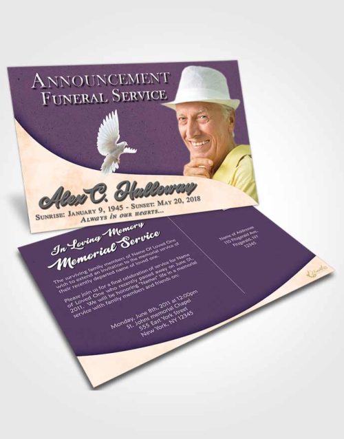 Funeral Announcement Card Template Smooth Peace of Mind