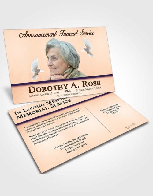 Funeral Announcement Card Template Smooth Tolerance
