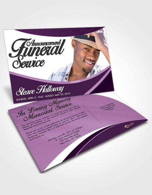 Funeral Announcement Card Template Soothing Diligence