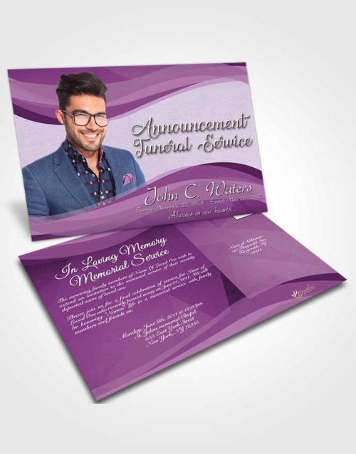 Funeral Announcement Card Template Soothing Fortitude