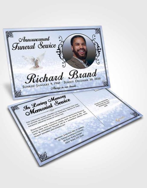Funeral Announcement Card Template Splendid Class Light