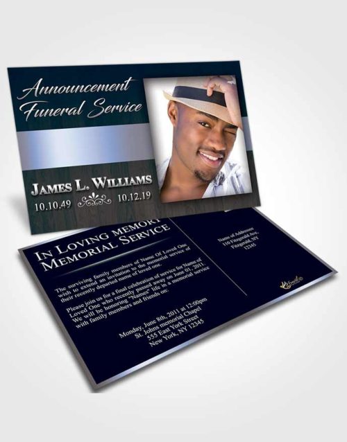 Funeral Announcement Card Template Splendid Force