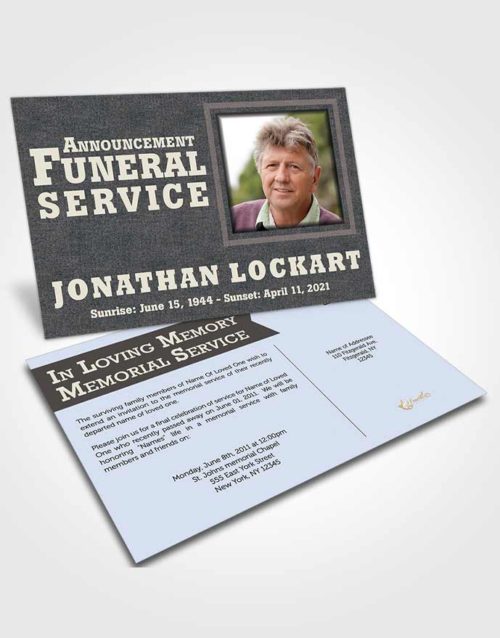 Funeral Announcement Card Template Splendid Intensity