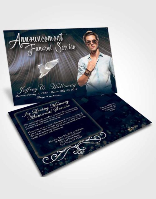 Funeral Announcement Card Template Splendid Strength