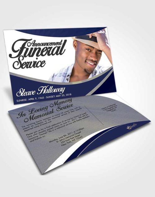 Funeral Announcement Card Template Spring Diligence